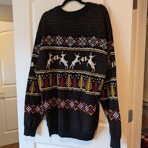 Men's Ugly Xmas Sweater With Deers And Beers